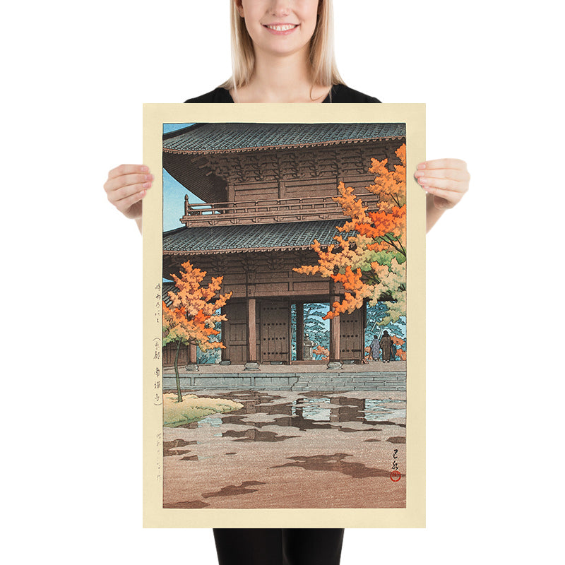 Templo Nanzenji en otoño, Kioto por Hasui Kawase 1935 