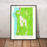 Old Map of Cannon Beach, Oregon by USGS, 1955 – Seaside, Nehalem & Tillamook Head