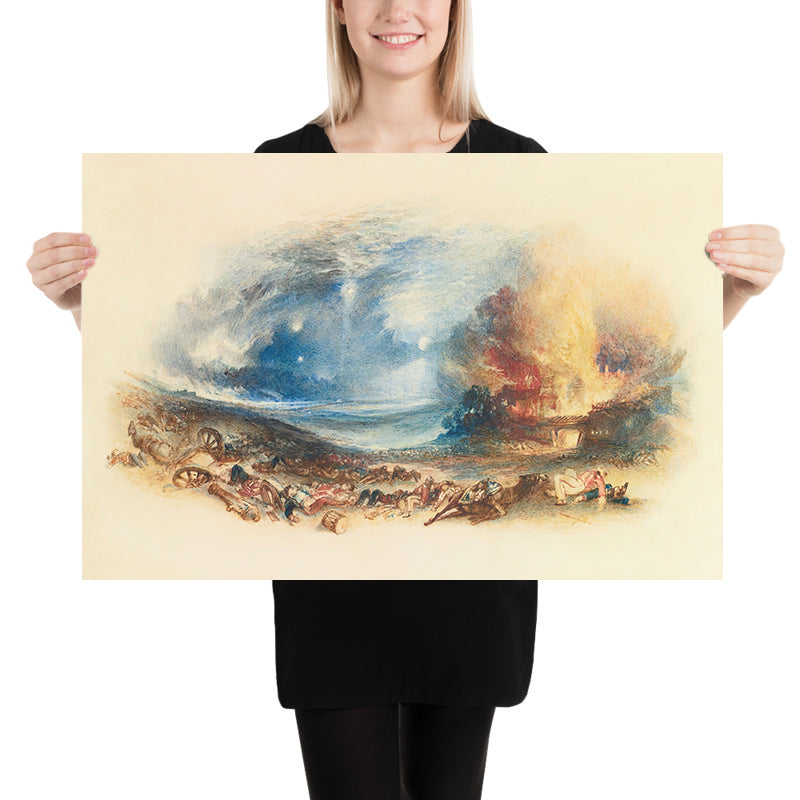 Das Schlachtfeld von Waterloo gesehen von Hougoumont von Turner, 1833 