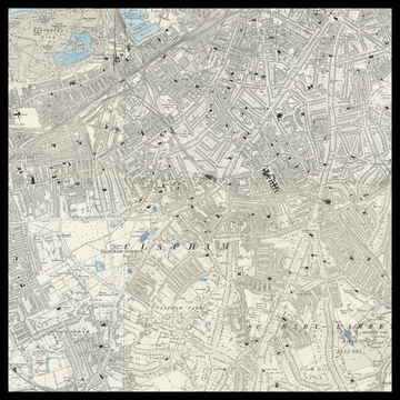 An old Ordnance Survey map of Clapham