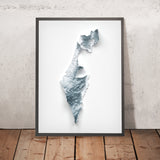 Israel Topographic 3D Relief Map