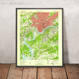 Old Map of Knoxville, Tennessee by USGS, 1953 – Tennessee River & Fort Loudoun Lake