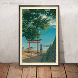 Chuzenji Temple and Beach at Utagahama by Hasui Kawase, 1935