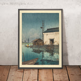 Ushibori im Regen von Hasui Kawase, 1935 