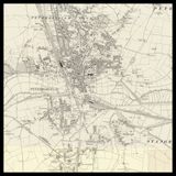 Personalisierte alte Karte von Peterborough 