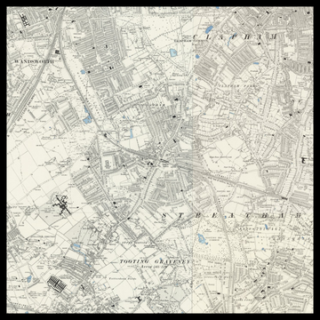 Eine alte Ordnance-Survey-Karte von Balham