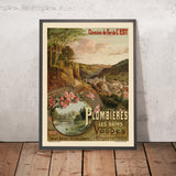 Affiche de voyage Plombières-les-Bains : Chemins de fer de l’Est par F. Hugo d’Alesi 