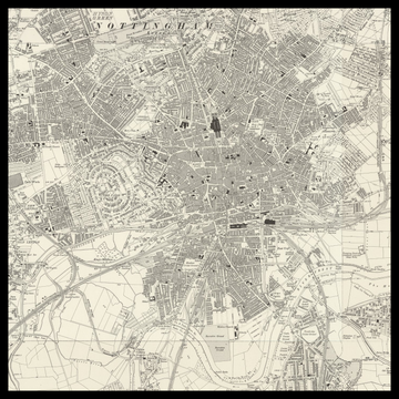 Un antiguo mapa de Ordnance Survey de Carlton