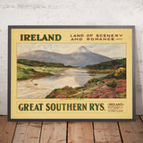 Póster de viaje de Irlanda: Tierra de paisajes y romance de Walter Till 