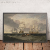 La Victoire revenant de la bataille de Trafalgar, en trois positions par Turner, 1806 