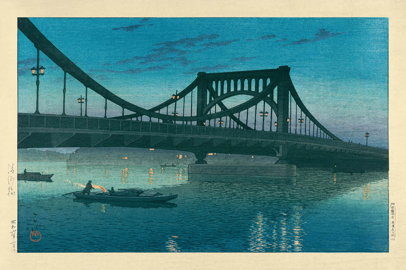 Kiyosu Bridge by Hasui Kawase, 1935