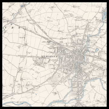 Eine alte Ordnance-Survey-Karte von Kilmarnock