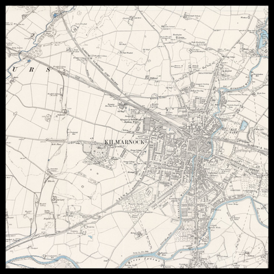 An old Ordnance Survey map of Kilmarnock