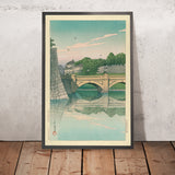 Morning at Nijubashi Bridge by Hasui Kawase, 1935