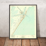 Old Map of Port Aransas, Texas by USGS, 1954 – Harbor Island, Corpus Christi Bay & Mustang Island