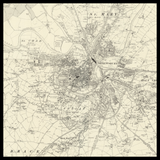 Mapa antiguo personalizado de Shrewsbury 