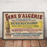 Debeauchamp Fine d’Algérie Vintage Wine Brandy Poster, 1892