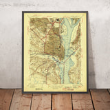 Old Map of Alexandria, Virginia by USGS, 1945 – Potomac River & Washington, D.C.