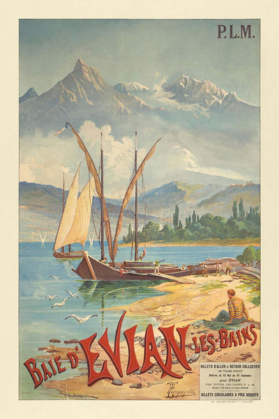 Evian-les-Bains Travel Poster by Henri Ganier, 1890
