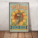 Wm. J. Lemp’s Vintage Buck Beer Poster, 1886