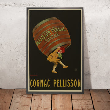 A framed image of Pellisson Père & Cie Vintage Cognac Poster by Leonetto Cappiello, 1910