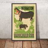 Poster di viaggio di Chicago: Brookfield Zoo di Mildred Waltrip, 1936 