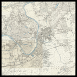 Personalisierte alte Karte von Kingston upon Thames 