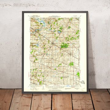Old Map of Lake Zurich, Illinois by USGS, 1935 – Barrington, Elgin & Schaumburg