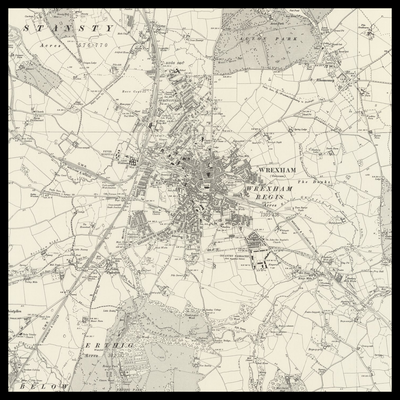 An old Ordnance Survey map of Wrexham