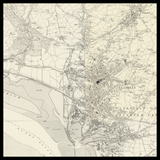 Mappa antica personalizzata di Llanelli 