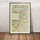 Old Map of Cyprus & Holy Land by Münster, 1554: Jerusalem, Mount Sinai, Medina, Taurus Mts