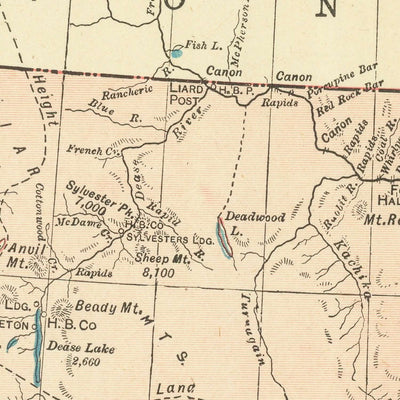 Old Map of British Columbia, 1911: Vancouver, Victoria, Coastal Inlets, Mountains, Railways