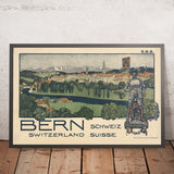 Cartel de viaje de Berna: Schweiz, Switzerland, Suisse de Emil Cardinaux, 1906 