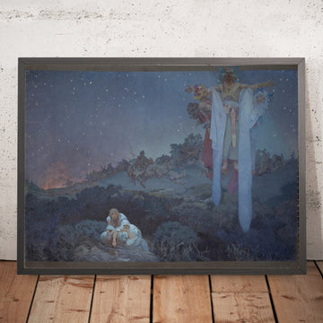 A framed image of Slavs in Their Original Homeland by Alphonse Mucha, 1912
