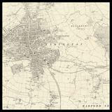 Mapa antiguo personalizado de Royal Leamington Spa 