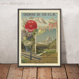 Póster de viaje de Zermatt: Le Mont Rose de F. Hugo d’Alesi, 1891 