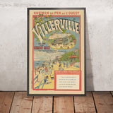 Villerville Reiseplakat: Chemin de Fer de l’Ouest von Imp. Camis, 1890 