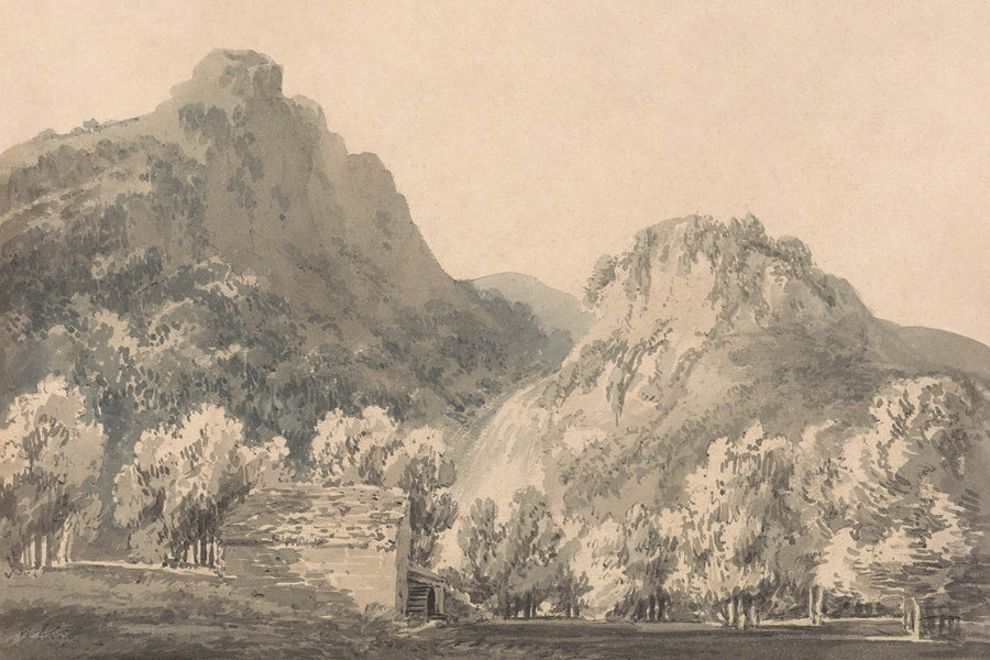 Wasserfall von Lodore, Cumberland von Turner, 1800 