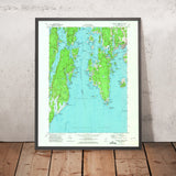 Old Map of Boothbay Harbor, Maine by USGS, 1970 – Boothbay, Southport & Sheepscot Bay