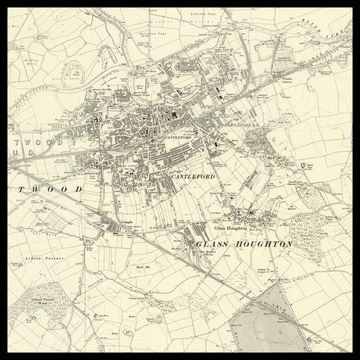 An old Ordnance Survey map of Castleford