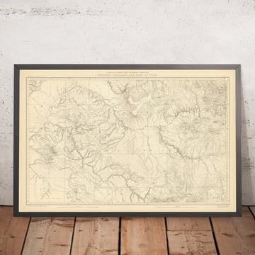 Old Topographic Map of Black Canyon of the Gunnison by Hayden 1877: San Juan, Book Cliffs, Green R., Aspen, Brunot 1873