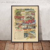 Reiseposter Nordfrankreich: Excursions à la mer von Gustave Fraipont, 1891 