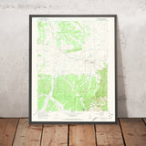 Old Map of Bryce Canyon, Utah by USGS, 1966 – Dixie National Forest & Red Canyon