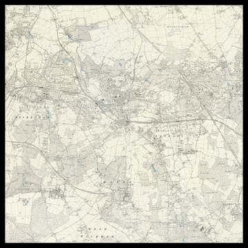 Eine alte Ordnance Survey-Karte des Borough of Bromley