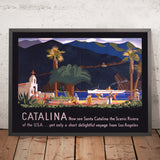 Poster di viaggio dell'isola Catalina: Ora visita Santa Catalina di Otis Shepard, 1935 