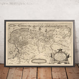 Old Map of Friesland & East Frisia by Ortelius, 1568: Leeuwarden, Emden, Aurich, Sneek, Harlingen