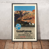 Grand Canyon National Park Travel Poster: Earth’s Scenic Wonder by Santa Fe Railway