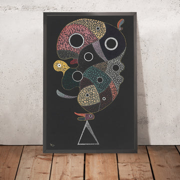 A framed image of 