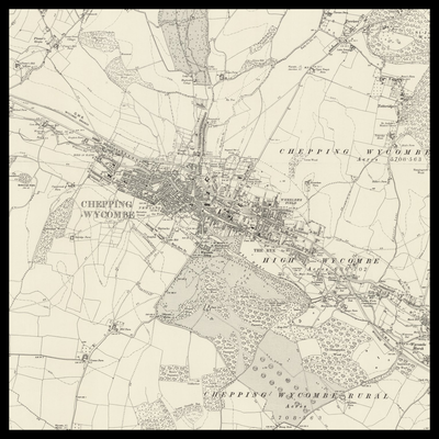 An old Ordnance Survey map of High Wycombe