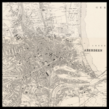 Mapa antiguo personalizado de Aberdeen 